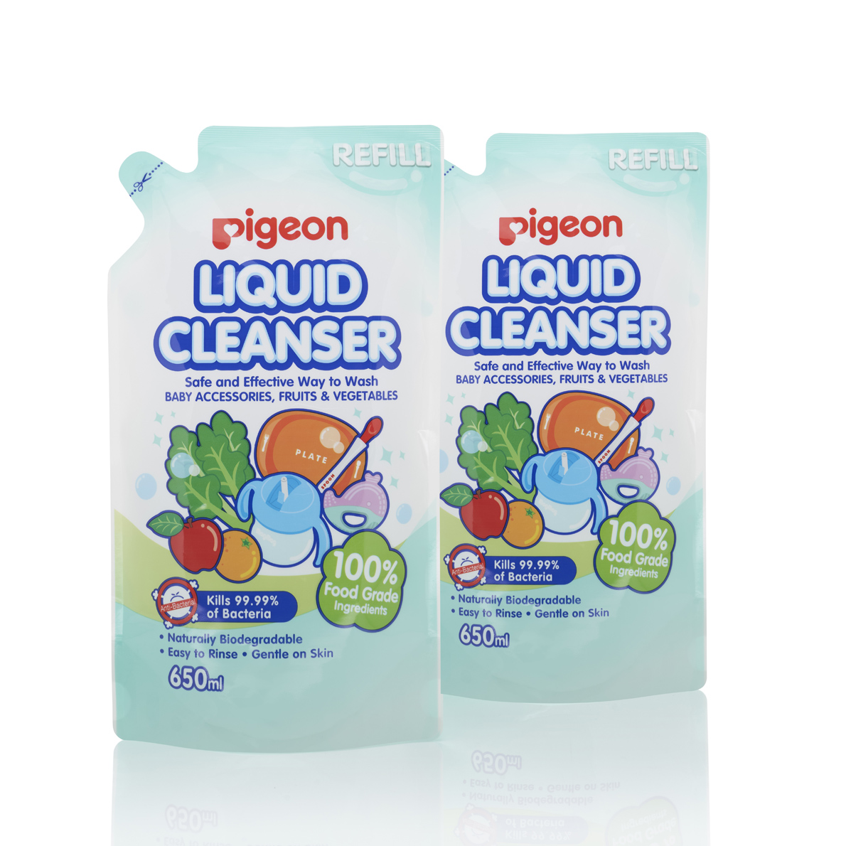 Pigeon Liquid Cleanser 650ml Refill 2 In 1 Bag (PG-26789)